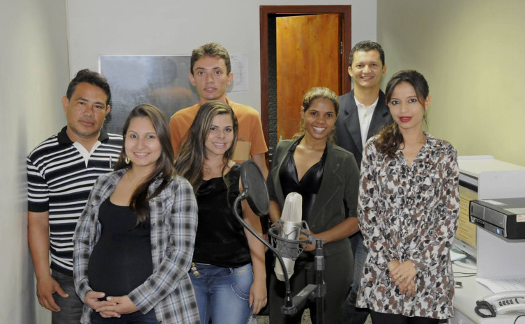 Parte da equipe da Direção de Radiojornalismo da ATN, que produziu programas especiais para emissoras de Araguaína e Gurupi