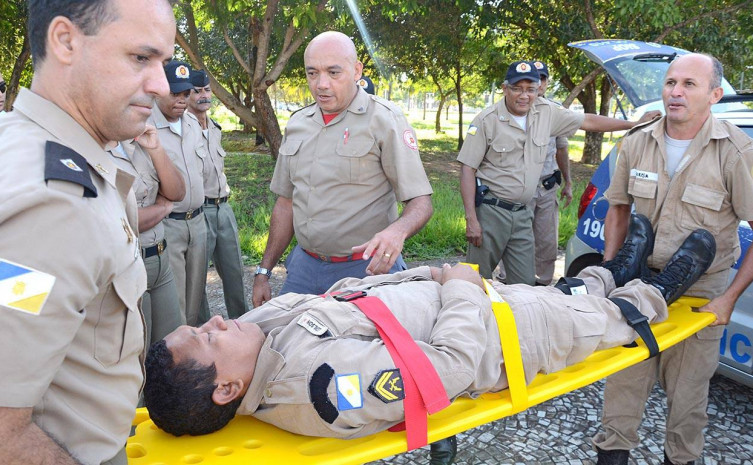 Nesta primeira etapa, está sendo ministrado o curso para o treinamento em Atendimento Pré-hospitalar
