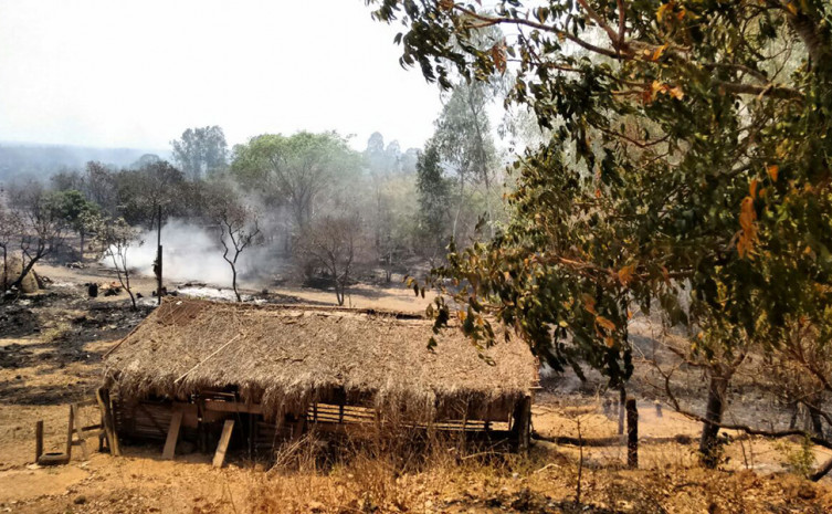 Rancho na região do córrego Água Fria foi atingido pelas chamas