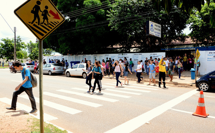 A operação Escola na Faixa é uma das ações interessantes que a gerência vem desenvolvendo com a comunidade escolar de várias cidades tocantinenses