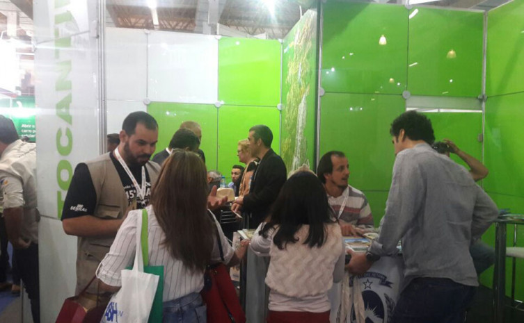 Estande do Tocantins conta com a presença de técnicos da Seden e de representantes de 22 empresas que fazem parte do trade turístico do Estado