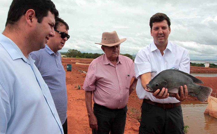 O diretor-presidente do grupo Aquaporto/Aquamérica, Jorge Vieira Barbosa (D), ressaltou que o Tocantins tem forte potencial para a produção de tilápia