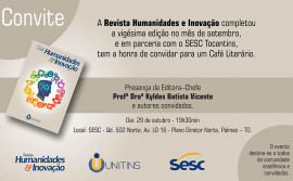 Unitins promove Café Literário em comemoração à vigésima edição da revista Humanidades e Inovação