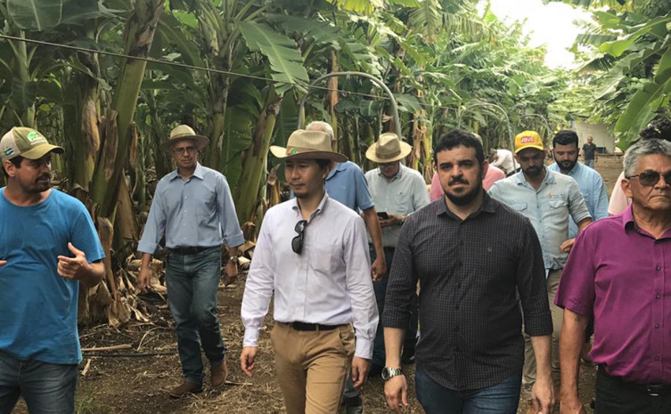 Equipe acompanhou o estágio de execução das obras de revitalização do sistema de bombeamento de irrigação do Projeto