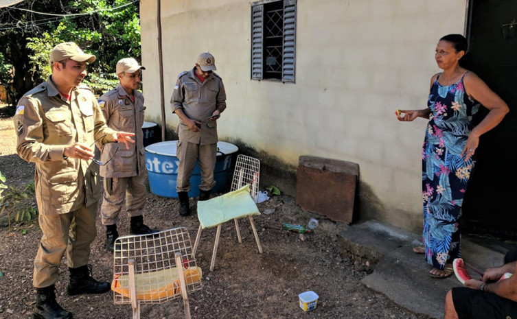Bombeiros Militares em visita no Dia D, na região Sudeste do Tocantins