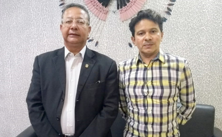Tom Lyra recebeu Eudes Torres nesta quarta, em seu gabinete