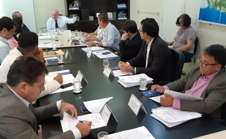 Conselheiros analisam pauta da reunião para concessão de benefícios fiscais a oito empresas