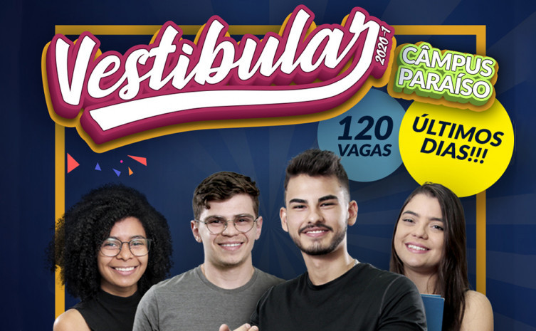 Último dia de inscrição ao Vestibular 2020/1 do Câmpus Paraíso da Unitins