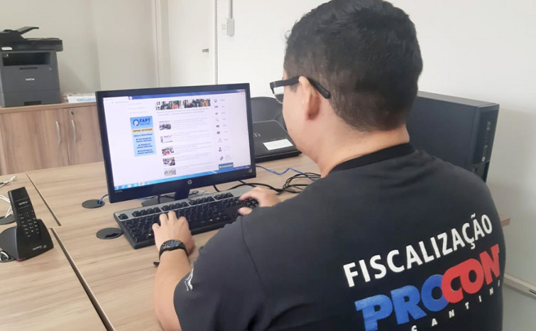 Em 2019 o Procon Tocantins registrou 761 reclamações referente a problemas com internet