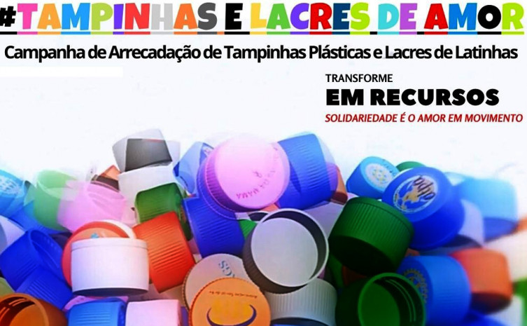 Ação visa arrecadar tampinhas plásticas e lacres de metal para doação para o Hospital de Amor do Tocantins