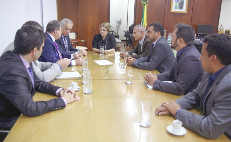 Audiência em Brasília quando a ministra Tereza Cristina confirmou presença na Agrotins