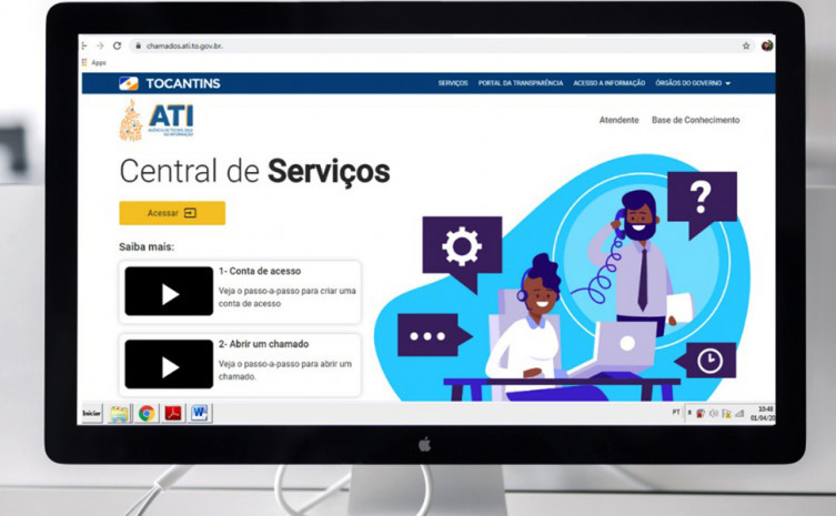 Na plataforma contém vídeos explicativos sobre como ter acesso a conta do servidor, abrir o chamado e o acompanhamento