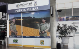 Polícia Militar opera em posto de atendimento no aeroporto de Palmas, em parceria com a Polícia Federal