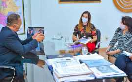 Governo do Estado propõe parceria com a Fieto na produção de máscaras para rede de ensino