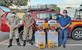 Corpo de Bombeiros recebe dois pulverizadores para prevenção à Covid-19
