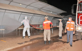 Governo do Tocantins realiza higienização de ambientes públicos contra a Covid-19 em Palmas