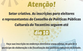 Prazo para cadastro de eleitores e candidatos ao Conselho de Cultura termina na sexta, 10