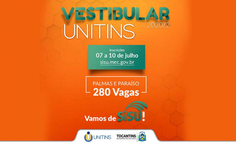 Vagas são ofertadas nos câmpus Palmas e Paraíso; inscrições acontecerão até o dia 10 de julho pelo site do Sisu