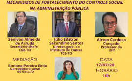 CGE Tocantins realiza videoconferência sobre controle social na Administração Pública