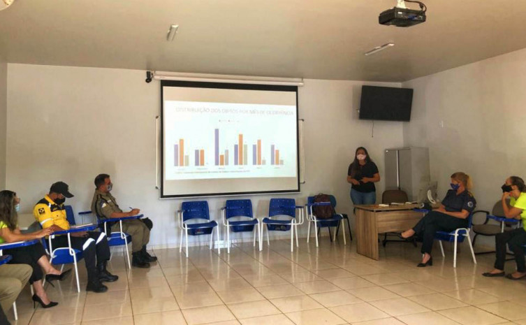 Participantes do encontro, que ocorreu na sede do 1º Batalhão da PM em Palmas