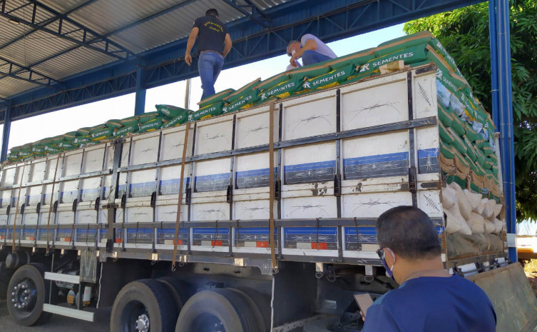 Fiscais da Adapec constataram que carga de sementes era irregular