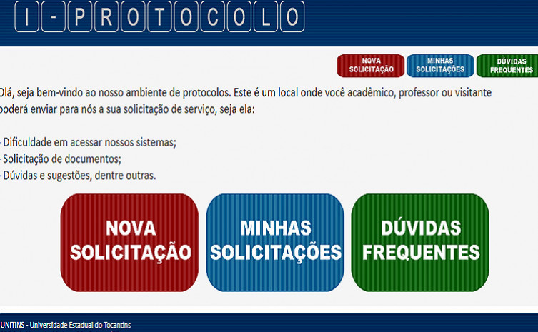 Matrículas são realizadas na página do I-Protocolo da Unitins