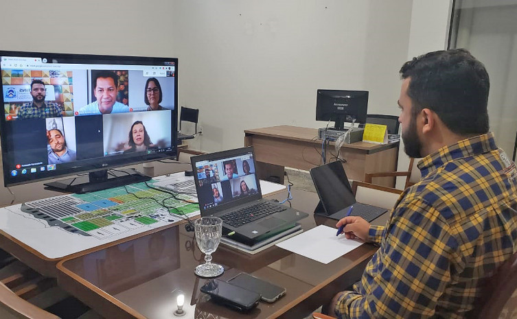 Videoconferência para apresentação da nova chefe-feral da Embrapa (Palmas-TO)