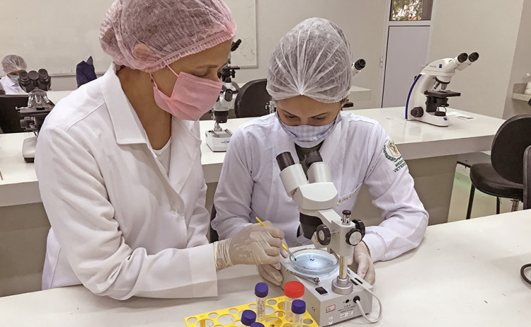 Projeto Científico do PPSUS desenvolvido na UFT de Araguaína ministrado pela doutora Helcileia Dias com participação de aluna de iniciação científica de Medicina Veterinária, Rita Chaves