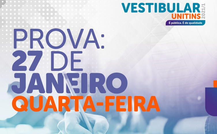 O Edital, cronograma e demais informações sobre o Vestibular 2021/1 estão disponíveis no Portal da Unitins