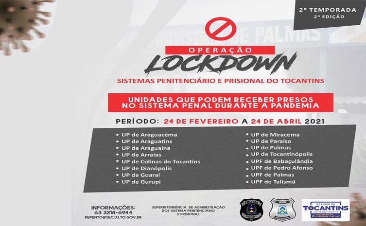 Nesta fase 16 unidades foram selecionadas para o recebimento de novos presos