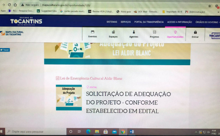 Proponentes poderão solicitar as mudanças entre 24 de março e as 23h59 do dia 17 de abril, por meio da plataforma do Mapa da Cultura