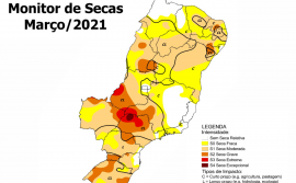 Meio Ambiente divulga dados do Monitor de Secas referente a março de 2021