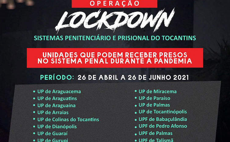 Logística para a execução dos trabalhos durante a Operação Lockdown foi organizada de acordo a disposição das oito regionais