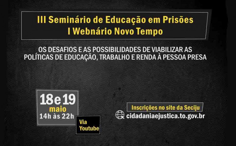 Público-alvo são os profissionais que atuam na política de educação, trabalho e renda da pessoa privada de liberdade, pesquisadores da área, servidores do Sistema Penal, representantes dos Órgãos do Sistema de Justiça e comunidade acadêmica