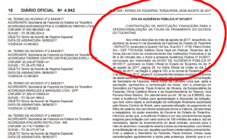 Ata de audiência pública está publicada no Diário Oficial do Estado