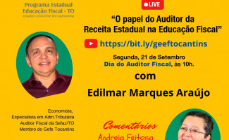 Dia do Auditor Fiscal da Receita Estadual do Tocantins será comemorado com Live