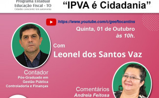 IPVA será assunto de live no próximo dia 1º