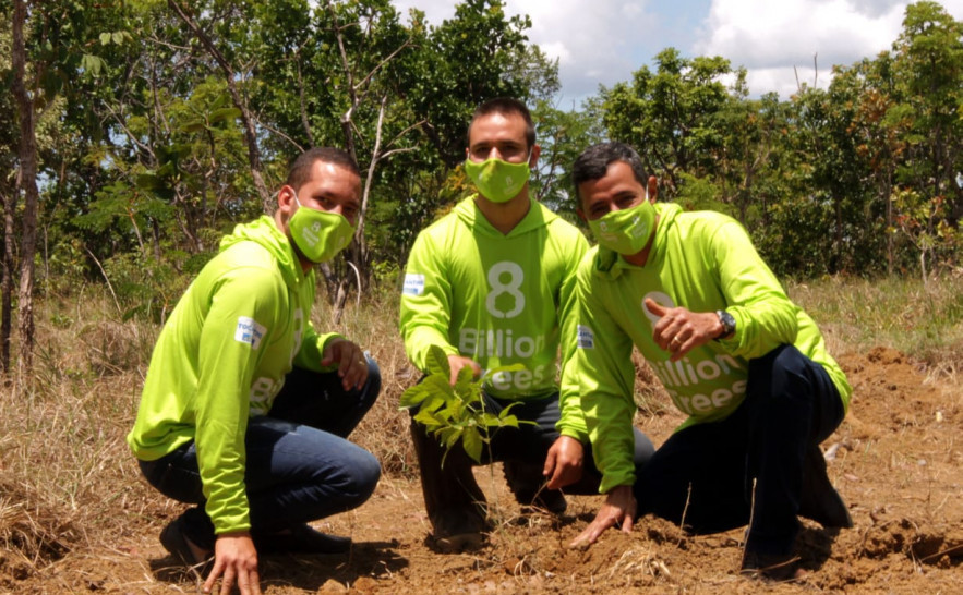 Semarh e ONG 8 BillionTrees  realizaram o plantio de 24 mil mudas de árvores no PEL