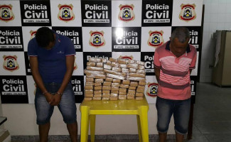Durante abordagem polícia civil apreende aproximadamente 61 quilos de maconha