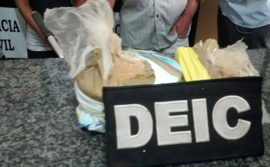 Droga apreendida pela Deic/Sul em pode de José Vilmar
