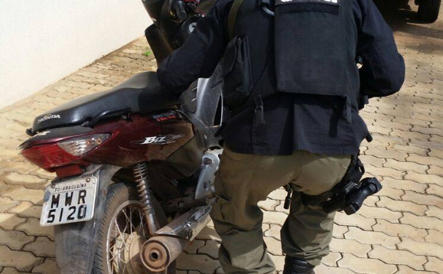 Moto recuperada pela Polícia Civil em Lagoa da Confusão