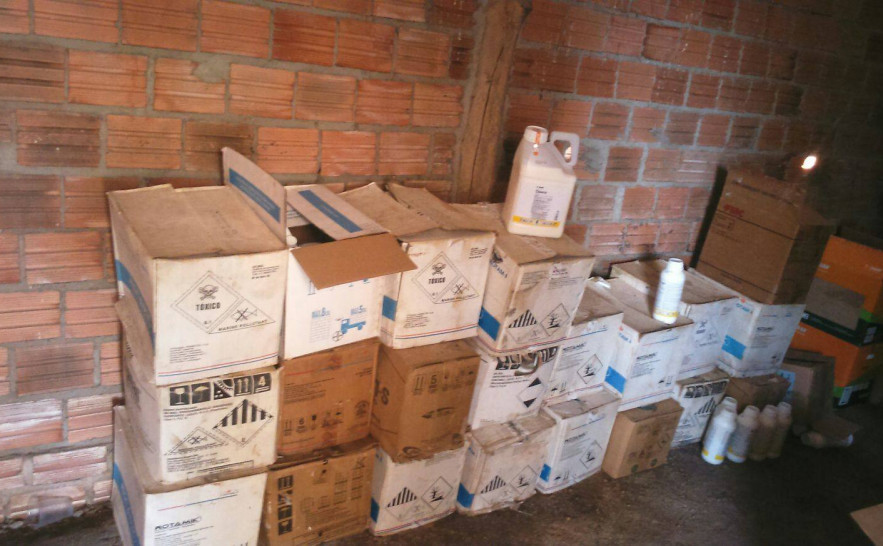 Insumos agrícolas adulterados apreendidos pela DEIC SUL