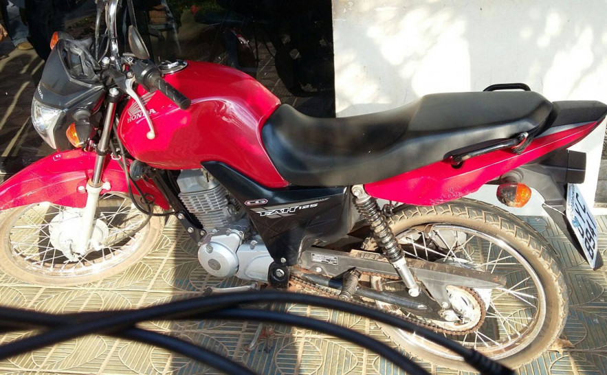 Motocicleta apreendida pela Polícia em Palmas