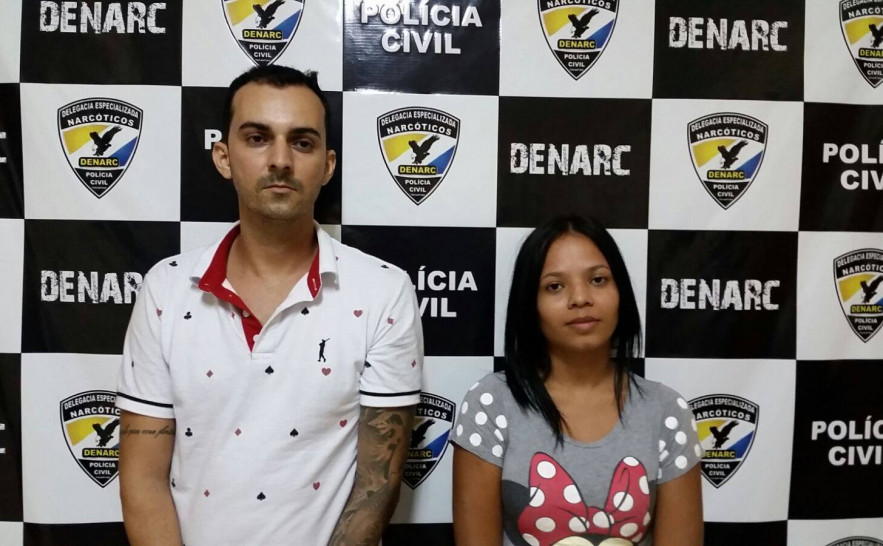 Casal preso pela Denarc por tráfico de drogas