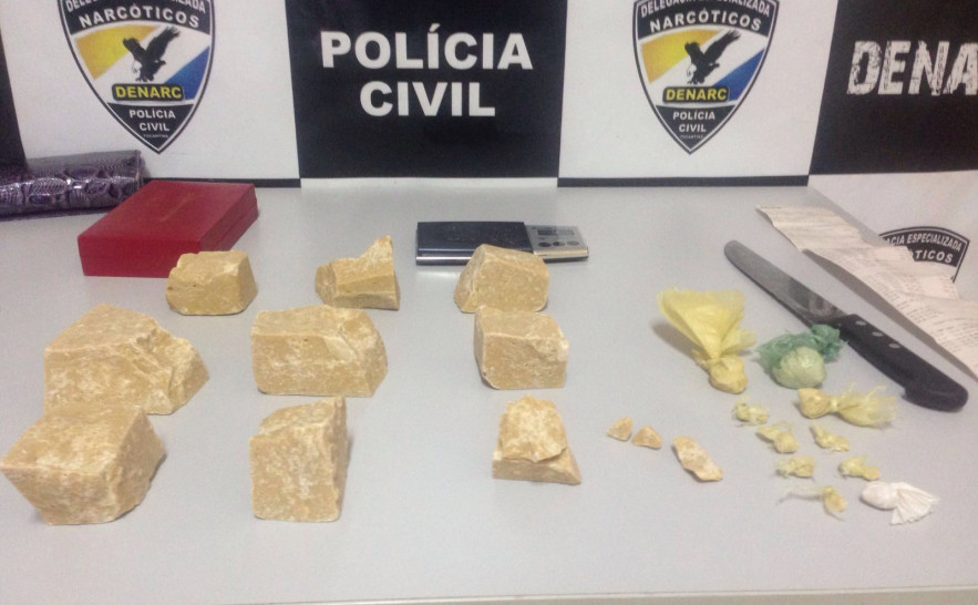 Drogas apreendidas pela DENARC, EM Palmas