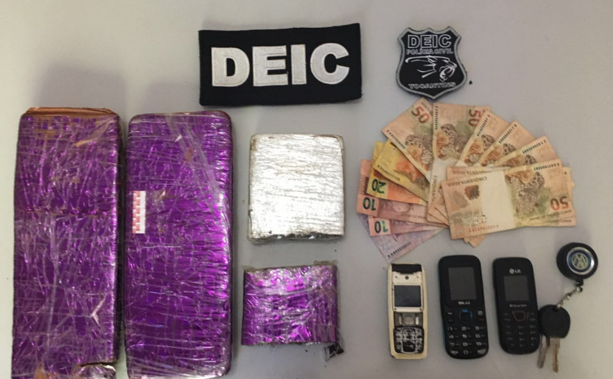 Drogas e dinheiro apreendido epela Deic Sul em Gurupi