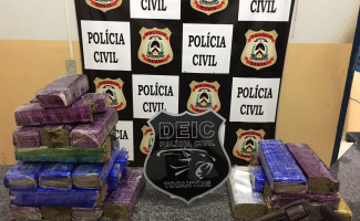 DEIC Sul apreende 20 kg de maconha e prende suspeito por tráfico de drogas no Sul do Estado 