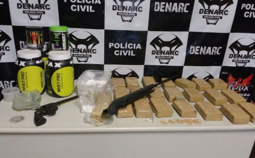 Drogas e armas de fogo apreendidas pela Polícia Civil em Palmas 