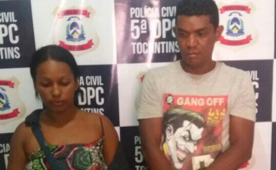 Samara e Gilvan, presos pela polícia civil em Palmas 