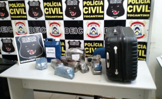 Polícia civil apreende 10 quilos de entorpecentes na mala de uma menor